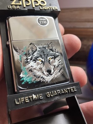 New In Box Zippo #250 Wolf Collectible Lighter W/papers