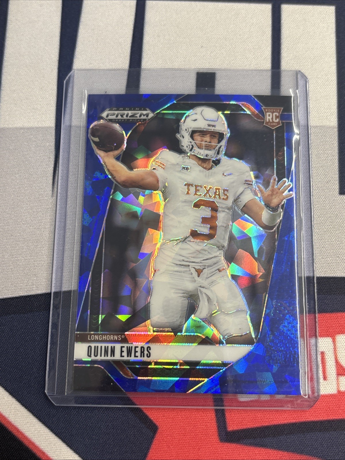 2025 Panini Prizm Draft Picks #126 Quinn Ewers Prizms Blue Ice #/149