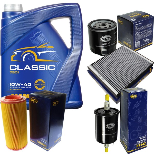 SCT Inspektionspaket 5L Mannol Classic 10W-40 FüR Audi A2 1.4 1.6 FSI-image