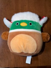 Squishmallow Avery The Duck 8 Red Plaid Hat 2023 Fall Harvest Squad