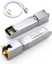 1 Pack 10GBase-T SFP+ to RJ45 Transceiver,10G SFP+ Copper Ethernet Module Com...