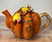 Vintage TII Collections Ceramic “Pumpkin” Teapot