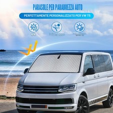 Parasole Auto Pieghevole Parabrezza Spesso per Vw T5 T6 Protezione Anti Uv Tessu - Miniatura 3