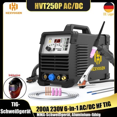 6-in-1 Aluminium TIG-Schweißgerät 200A 220V AC DC Puls HF TIG&MMA für Heimwerker