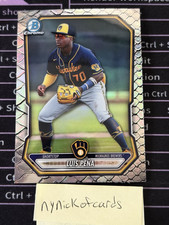 2026 Bowman Chrome Luis Peña Reptilian Refractor Milwaukee Brewers