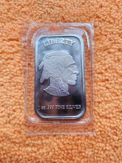 Liberty Buffalo 1 Troy Oz .999 Fine Silver Bar United States of America.