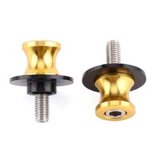 .›8mm Gold Motorcycle CNC Rear Stand Swing Arm Spool Sliders Stand Swingarm