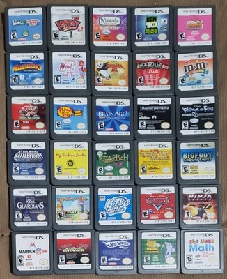 Nintendo DS Video Game Cartridges - Lot Of 30 Games