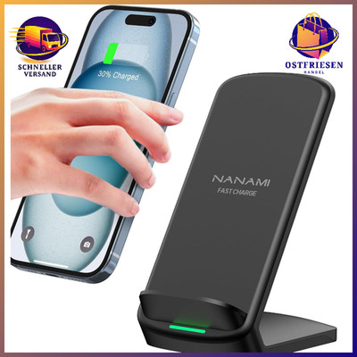 Induktive Ladestation 15W Fast Wireless Charger für Samsung Galaxy iPhone