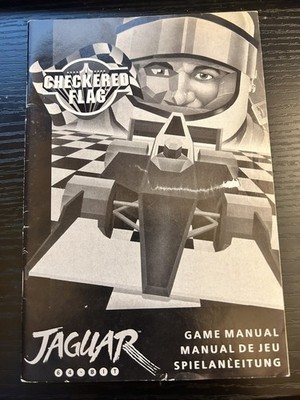 1994 Atari Jaguar 64 Bit Checkered Flag Video Game Manual