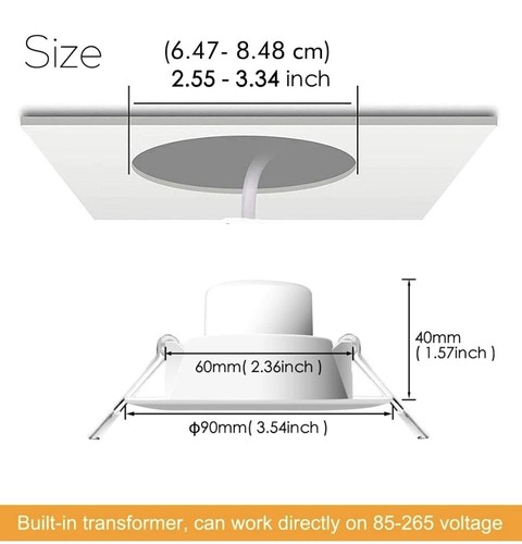 iLC Faretti LED da Incasso 8W (equivalenti a 60W), Colorate RGBW RGB 2700K 4 Pcs - Foto 2 di 8