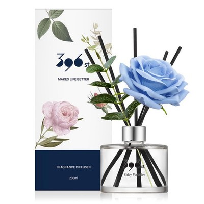 396 st. Rose Flower Reed Diffuser, Baby Powder, 200ml(6.7oz) / Reed Diffuser ...