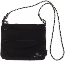 Eievui Collection Water Repellent Sacoche Bag Double Zipper Polyester