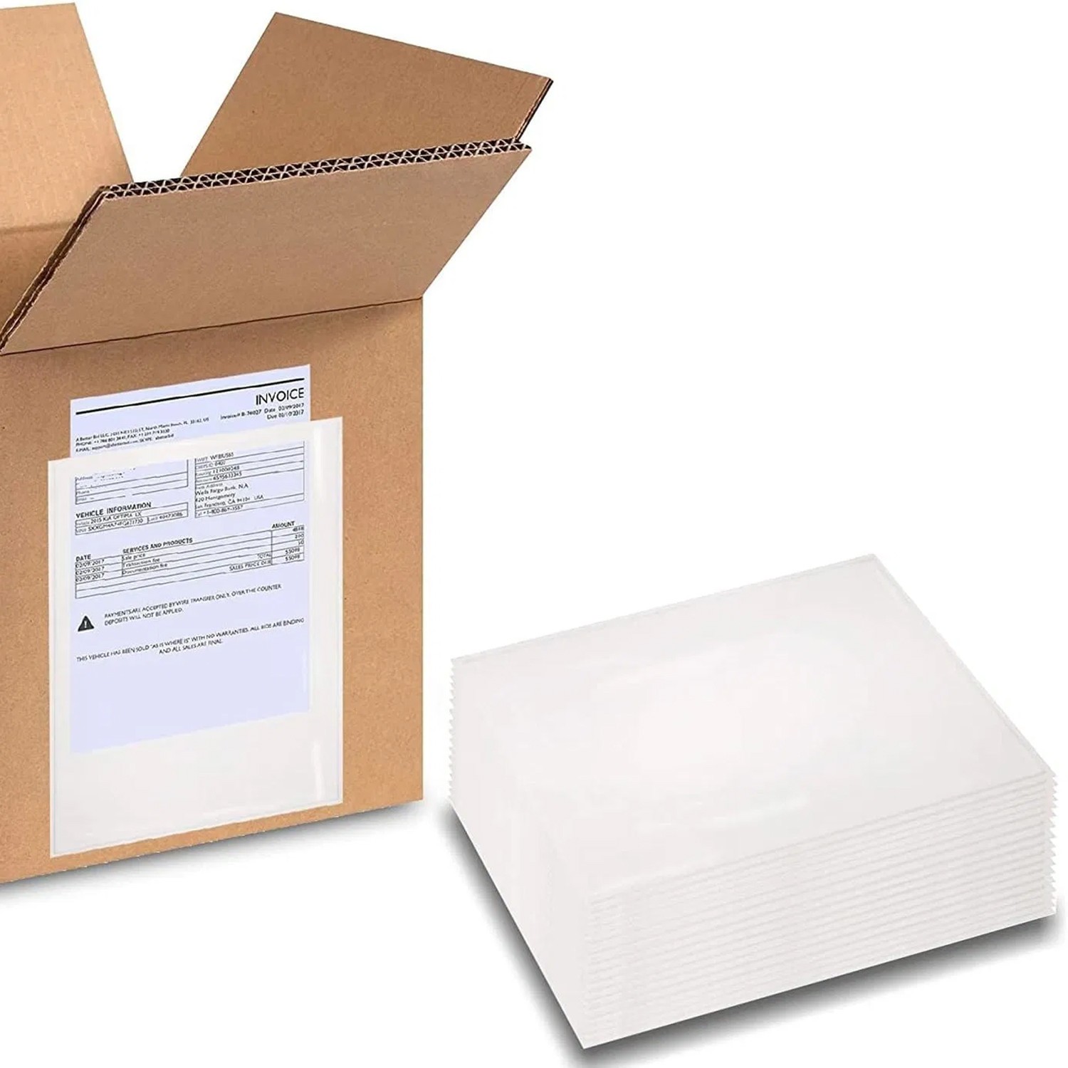 2000 4.5x5.5 Self Adhesive Clear Packing List Shipping Labels Envelopes Pouches