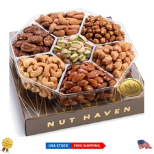 Gourmet Nuts Gift Basket - Assorted Sweet & Roasted Nuts for Every Occasion