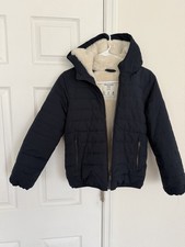 Abercrombie Kids Navy Puffer Jacket Hooded Water Resistant Size 9/10