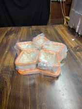 NEW Temp-tations By Tara Old World OrangeStar Platter With 5 Dishes-condiments