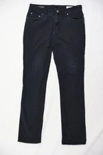 Frank & Oak Men's 32x32 (*32/31) Jeans Black The Lincoln Modern Slim Fit Pants