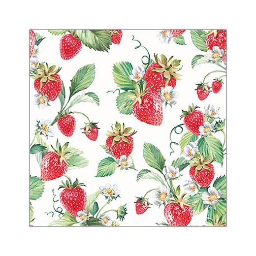 Ambiente 33cm 3-Ply Paper Napkins 20pcs - Garden Strawberries