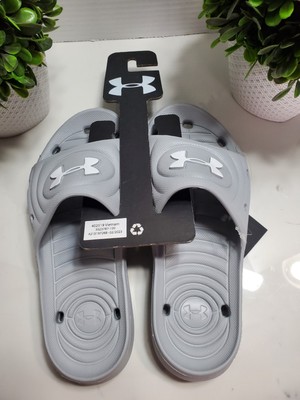 Under Armour Boys Locker Iv Slide Sandal - Mod Gray  Boy's Size 4Y ~ NWT
