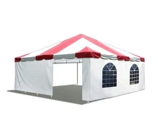 Commercial Frame Tent w Sidewalls 20x20 Red Vinyl Canopy Waterproof Event Party