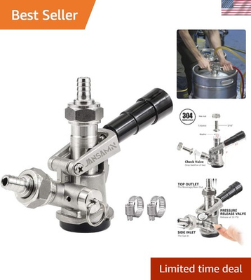 #ad #ad Sankey D Keg Coupler Durable 304 Stainless Steel Beer Tap with Pressure Relief $70.68