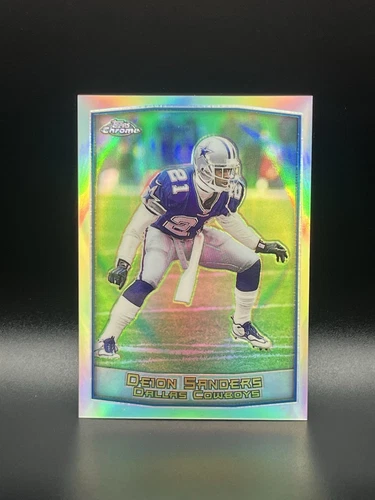 1999 Topps Chrome Deion Sanders Refractor Dallas Cowboys HOF #69
