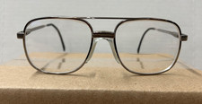 VTG Luxottica Italy 140mm Italy Ovesize Aviator Eyeglass Sunglass Frames Silver
