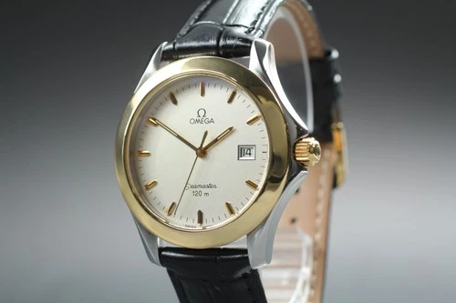 Vintage 1991 [MINT] OMEGA Seamaster 196.1501 Quartz 18K YG Bezel Cal.1438 Men's