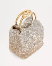 Valentino carry secrets small embroidered bucket bag rhinestone - BNWT