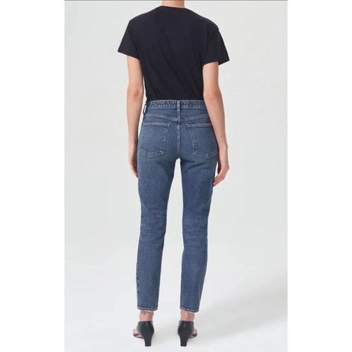 AGOLDE Willow Mid Rise Slim Crop Jeans Bio Baumwolle in Torch Blue Damen 25 - Bild 3 von 12
