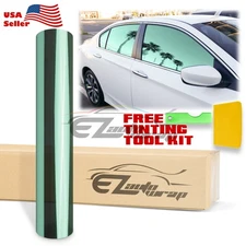 20"x10FT Uncut Roll Window Mirror Chrome Green Tint Film Car Home Office Glass