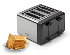 Bosch TAT4P440GB Designline 4-Slice Toaster - Stainless Steel