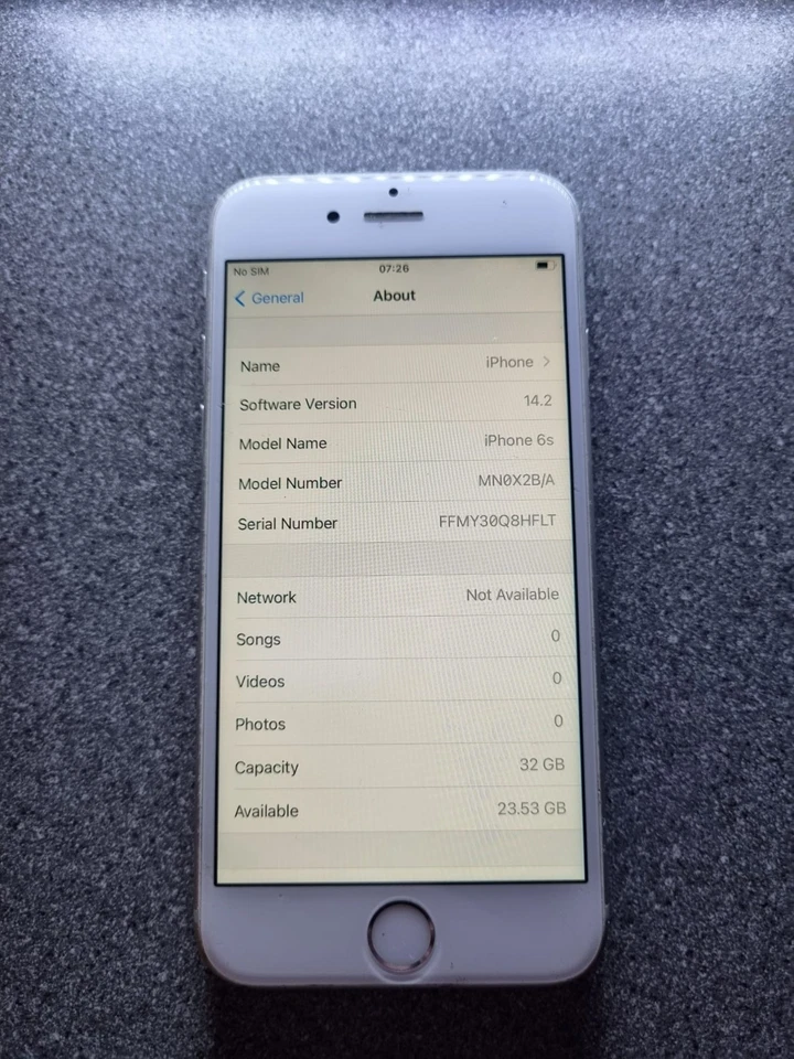 Apple iPhone 6s A1688 32GB Silver Unlocked - Grade C, BH 83%, AA4113 - Image 4 of 4