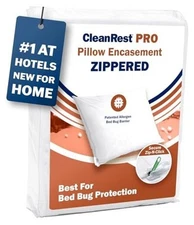 CleanRest PRO Pillow Encasement - Ultimate Defense Against Allergens, and King