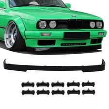 Frontspoiler Lippe Schwarz glanz + 10x Montage Clips 87-94 passend für BMW E30