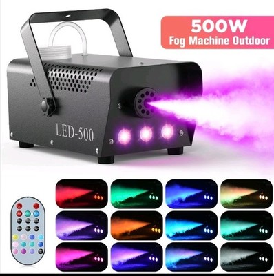 500W LED Nebelmaschine Outdoor Indoor Bühne Rauch DJ Party mit Fernbedienung