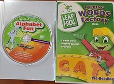 Educational DVD's Leap Frog Talking Words Factory and Rock N Learn Alphabet Fun