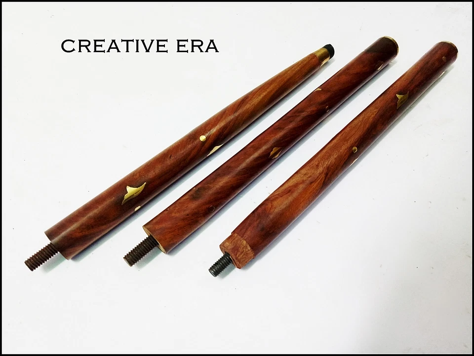 Bastón de madera vintage 3 pliegues solo para mango de bastón (solo varilla de madera) Foto 2 de 4