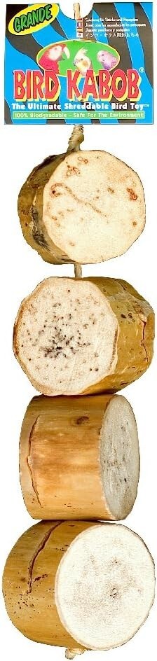 Wesco Bird Kabob Pet Grande Shreddable Parrot Toy, for Hookbill Birds, Parakeets
