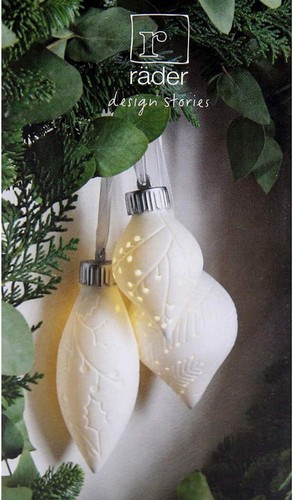 Räder Lichterschmuck LED "Ilex" Porzellan weiss - Ø 5cm x H: 13 cm - Bild 2 von 3