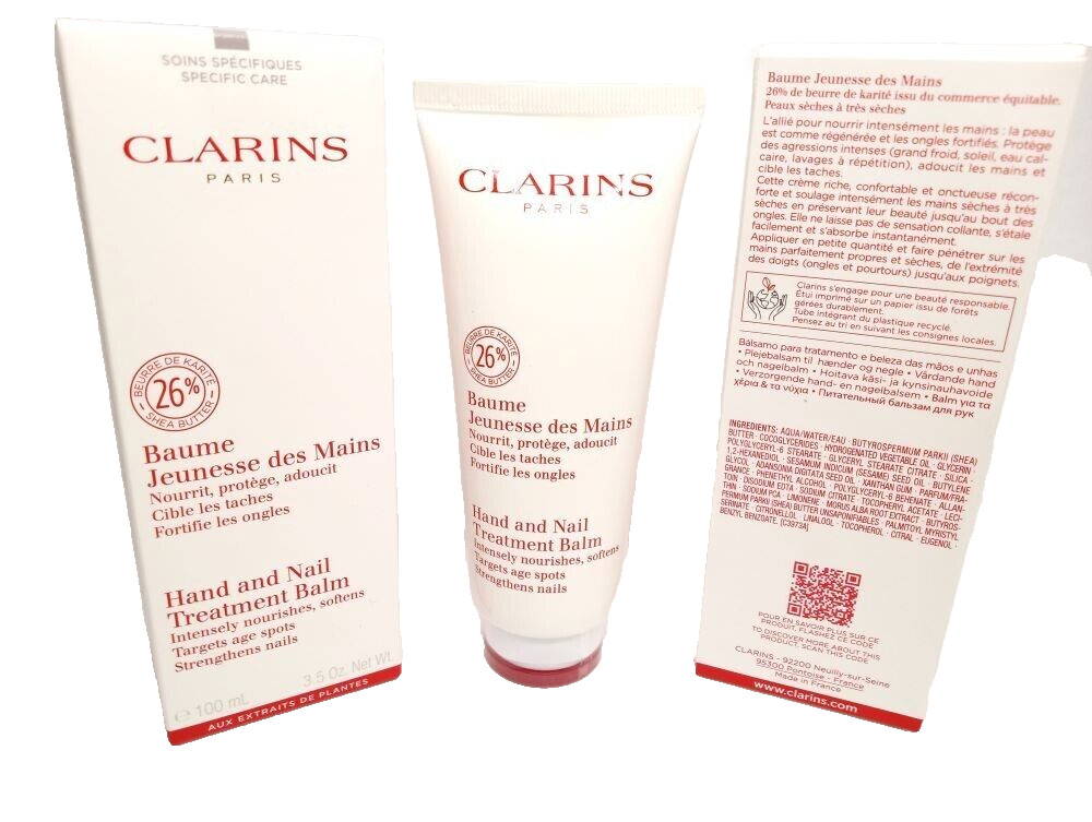 CLARINS HAND AND NAIL TREATMENT BALM 3.5OZ / 100ML IN BOX SEALED