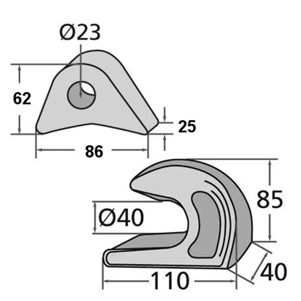 1xSatz Koppelhaken Fanghaken Anschweißhaken Euroaufnahme 👨🌾 Verriegelung - Bild 2 von 3