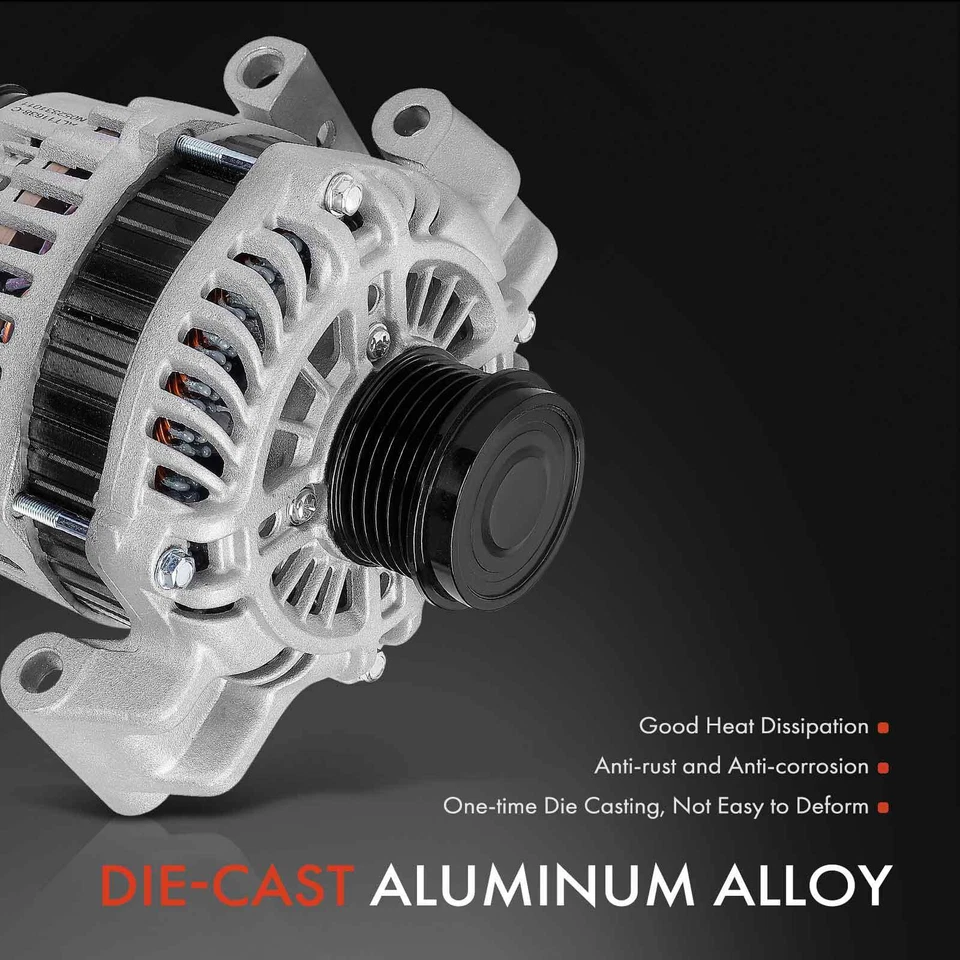 Alternador para Dodge Dart 2013-2016 120A 12V en sentido horario polea desacopladora de 6 ranuras Foto 4 de 4