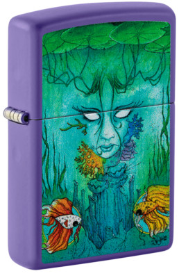 New Zippo Windproof Lighter Sean Dietrich Brackish Design Matte Purple 48630