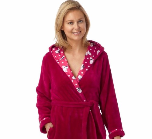 navy fleece dressing gown
