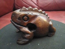Wooden Frog/Toad Carving Hand Carved Musical Instrument Original Thailand