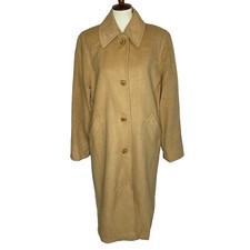 Vintage Kristen Blake 100% Camel Hair Beige/Tan Long Overcoat USA Made Size 12