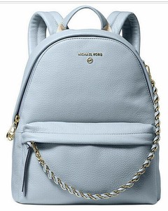 blue and gold backpack