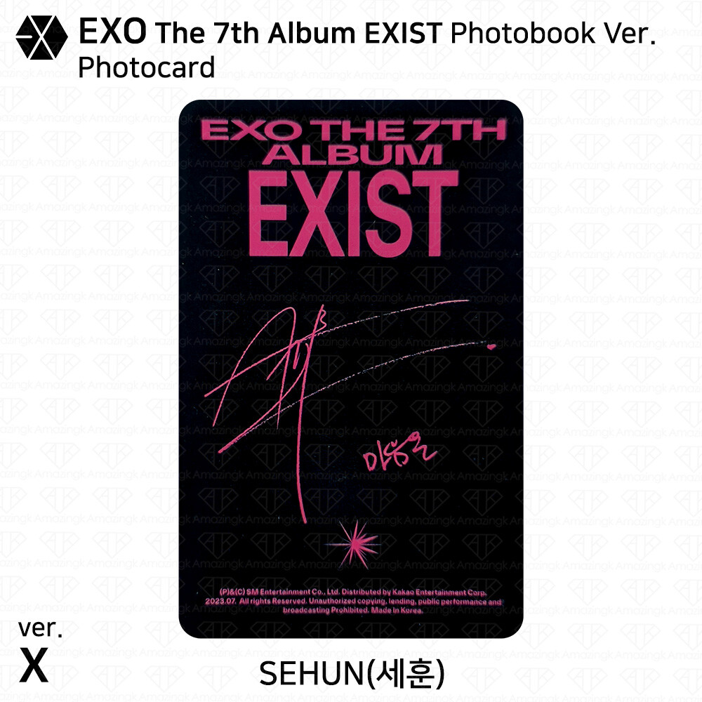 EXO The 7th Album EXIST Photobook Ver Official Photocard